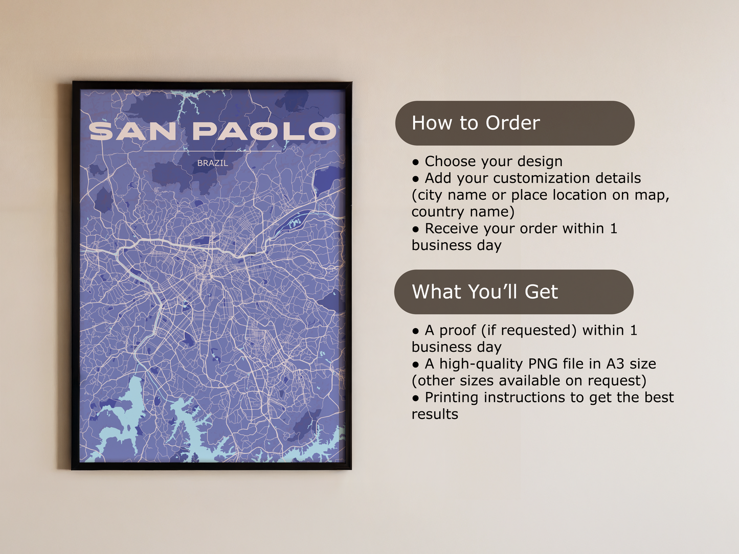 Monochrome city map #5